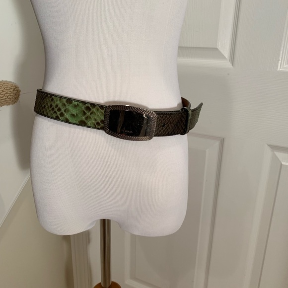 Prada belt authentic, green, real snakeskin - Picture 1 of 8